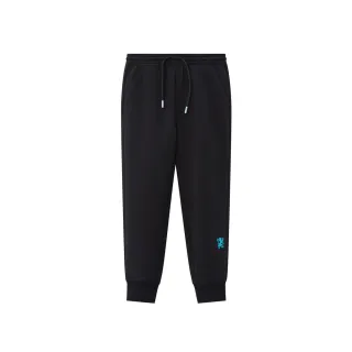 【GIORDANO 佐丹奴】童裝獅王刺繡束口褲(09 標誌黑)