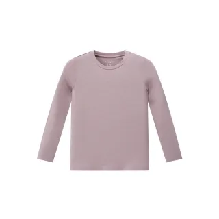 【GIORDANO 佐丹奴】童裝圓領極暖衣 G-WARMER系列(88 啞粉紅X極簡灰)