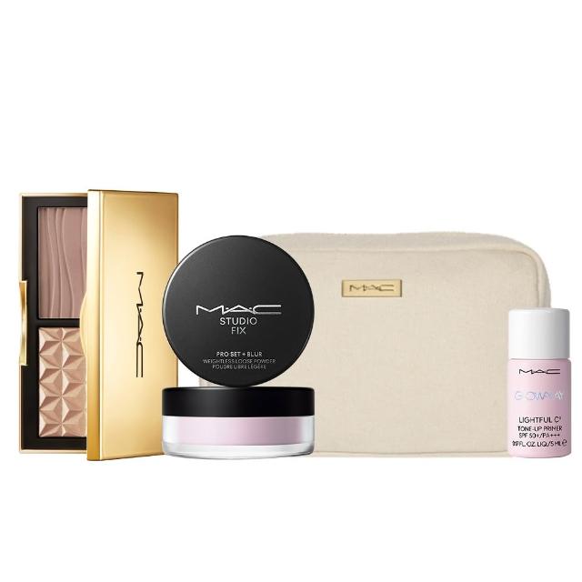 【M.A.C】一拍美肌造山美顏組(超持妝輕透濾鏡蜜粉+口袋雙色修容打亮盤7g)