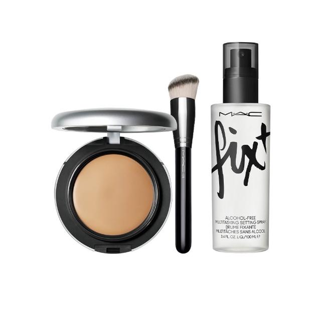 【M.A.C】柔焦水粉餅底妝組(超持妝柔焦水粉餅10g+170專業彩妝刷)