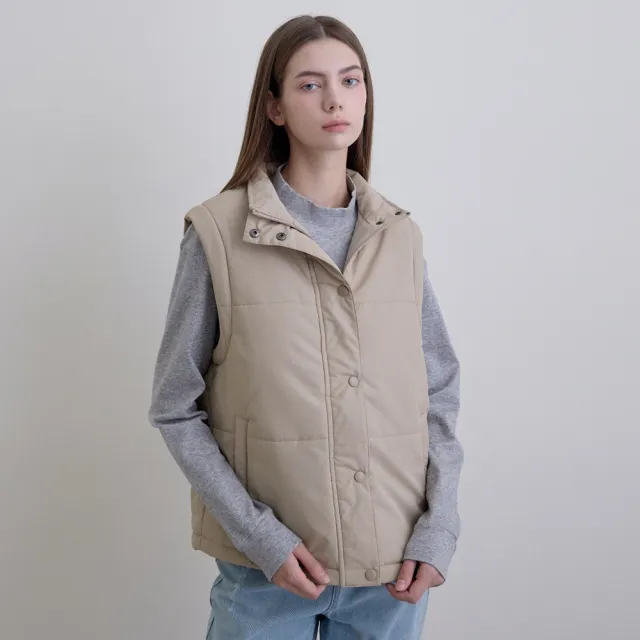 【GIORDANO 佐丹奴】女裝可拆袖麵包外套 E-care輕暖系列(37 燕麥卡其)