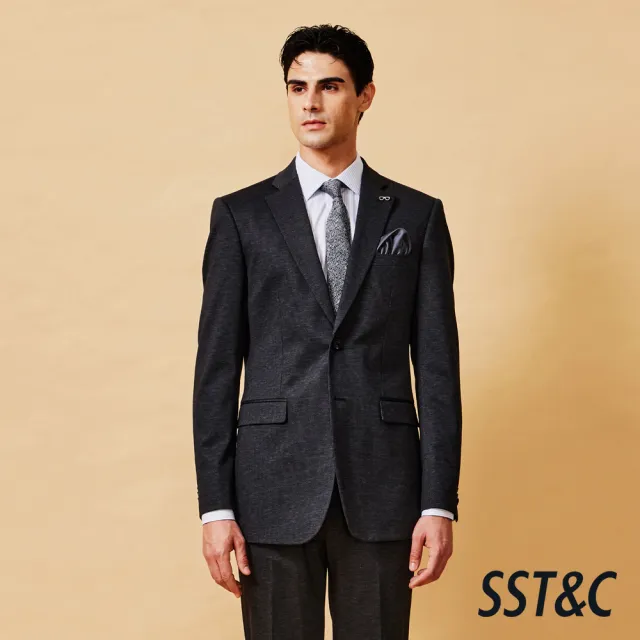 【SST&C】男款藏青玫瑰窄版真絲領帶-825211261351(新品8折)