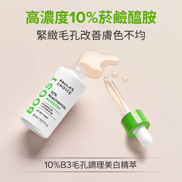 【Paulas Choice 寶拉珍選】2％水楊酸精華液＋10％B3毛孔調理美白精萃