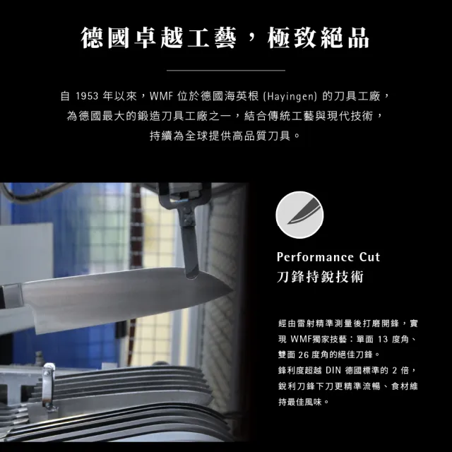 【WMF】德國製 Sequence 三件刀組(主廚刀/片肉刀/蔬果刀)