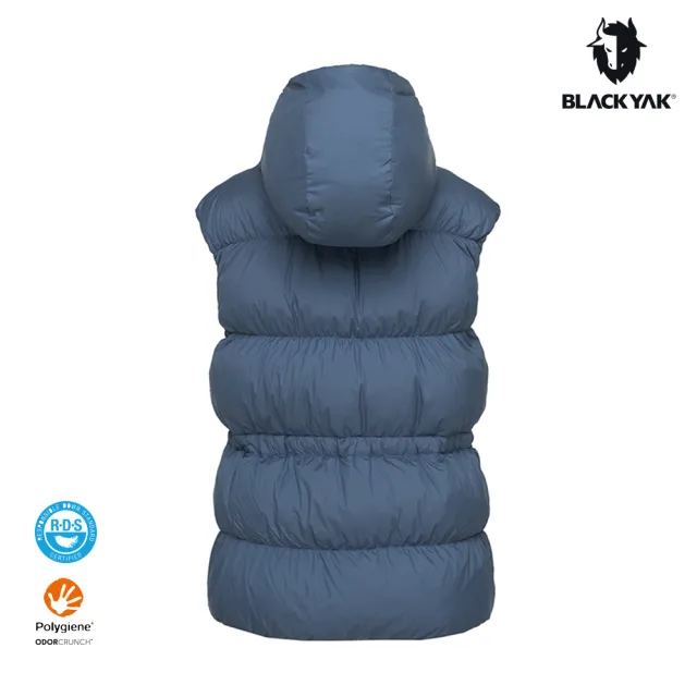 【BLACKYAK】女 SHIRRING羽絨背心(二色可選)BYEB2WV302(立領背心 POLYGIENE 抑菌機能 鵝絨 連帽背心)