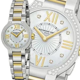 【瑞士Raymond Weil蕾蒙威】Noemia娜美亞系列62真鑽珍珠母貝面石英女款27㎜ R01(5927-SPS-00995)