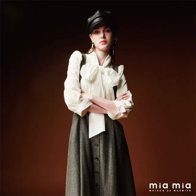 【mia mia】小澎袖綁帶襯衫