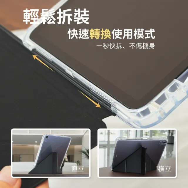【eiP】可拆式 晶透lite iPad保護殼(適用 Apple iPad 10/ 11/ Air5.6.7 M2 M3/ Air 11吋)