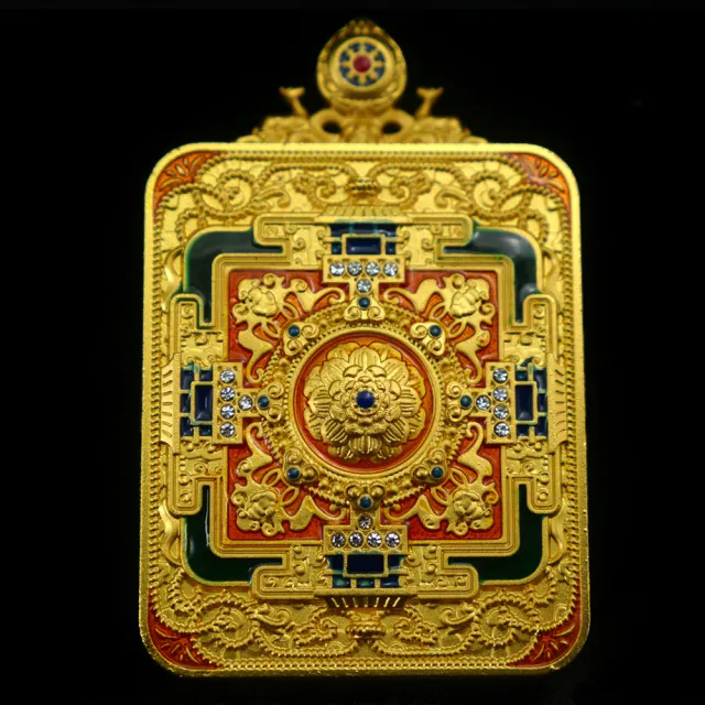 何超大師-黃財神金雕唐卡