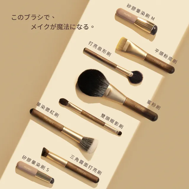 【MilleFee】極致觸感401雙頭眼影刷1入(EC限定)