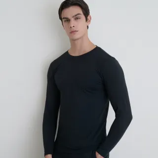 【GIORDANO 佐丹奴】男裝圓領極暖衣 G-WARMER系列(09 標誌黑)