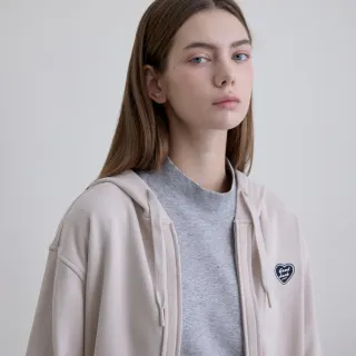 【GIORDANO 佐丹奴】女裝愛心刺繡連帽外套(30 布丁杏)