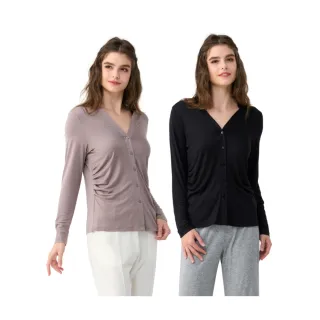 矜蘭妃-舒暖蠶絲羊絨開襟衫