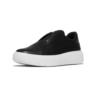 【FitFlop】RTG 套穿式皮革休閒鞋-女(黑色)