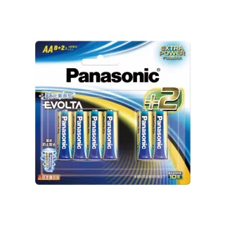 【Panasonic 國際牌】Evolta 鈦元素電池3號8+2(X2卡)