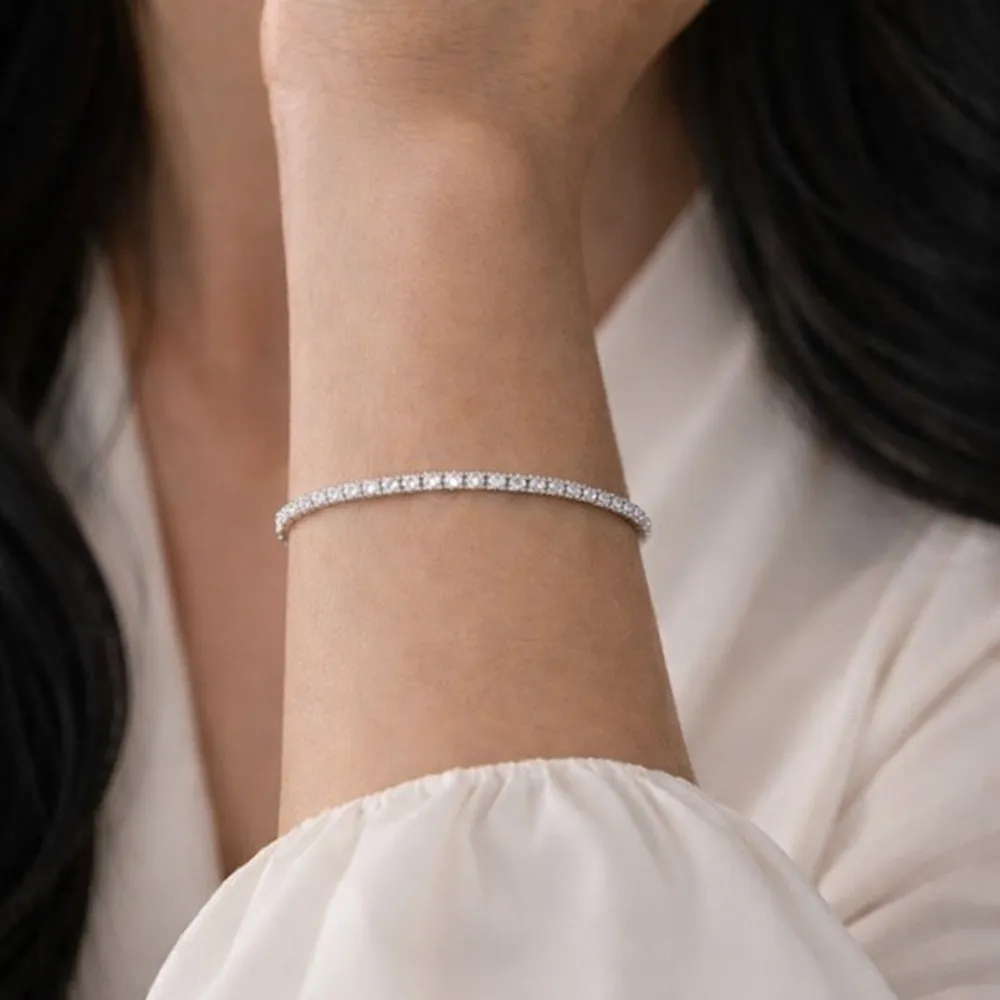 鉅曜】2克拉鑽石手鍊網球手鍊/泡泡手鍊兩款任選(培育鑽石) - momo購物網- 好評推薦-2026年1月