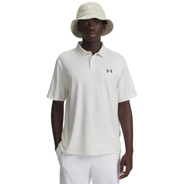【UNDER ARMOUR】UA 男 Matchplay 印花短袖POLO_1377377-111(灰色)