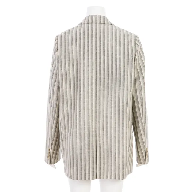 【Acne Studios】米白/藍條紋 休閒 西裝外套(40)