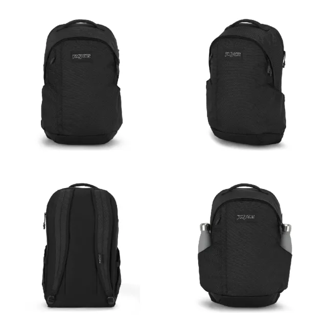 【JANSPORT】雙11 後背包 Station Pack 25L 黑 書包 減壓背帶 水瓶側袋 筆電包(JS0A85NX008)
