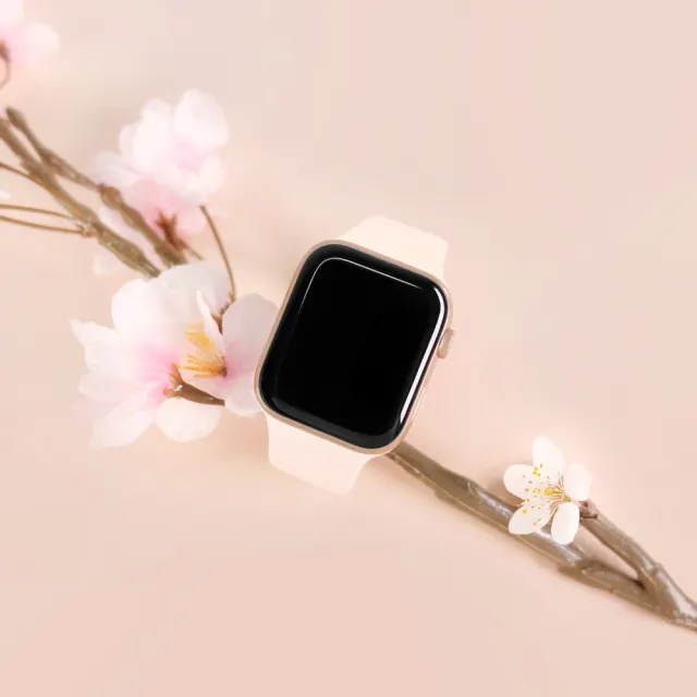 【Watchband】Apple Watch 全系列通用錶帶 蘋果手錶替用矽膠錶帶(黃/淺藍/梅子紫/紫/橘/薰衣草紫/粉/綠/藍)