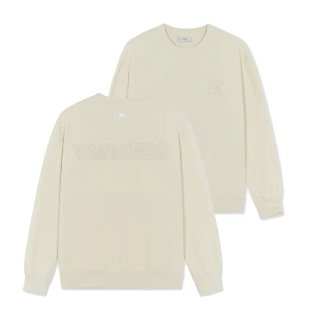 【MLB】背後大Logo長袖大學T 紐約洋基隊(3AMTB0456-50CRS)