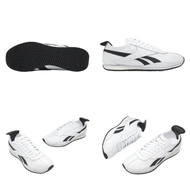 【REEBOK】休閒鞋 R400 男鞋 女鞋 白 黑 復古跑鞋 皮革(100233941)