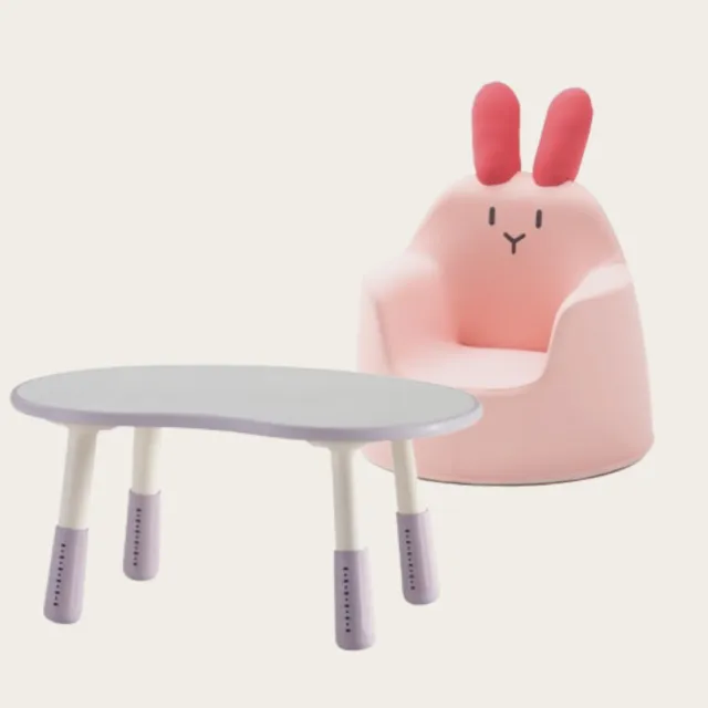 【iloom 怡倫家居】成長桌椅組 800型豌豆桌+ACO小沙發(兒童桌 成長桌 兒童沙發 桌子 小沙發 兒童椅 椅子)