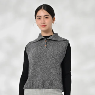 御絹坊100%初剪花紗羊毛背心