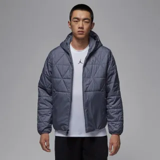 【NIKE 耐吉】外套 男款 運動連帽外套 保暖 防潑水 AS M J TF SPRT STMT MDWT JKT 灰黑 FZ3163-075
