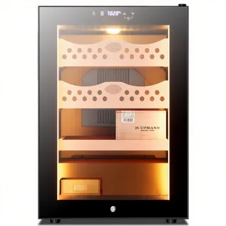 【宜品居家】茄龍50L智能控溫控濕雪茄櫃 雪松木迷你小型家用嵌入式雪茄盒(雪茄櫃/養茄櫃/風冷養茄)