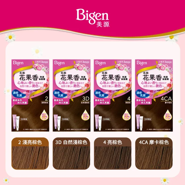 【Hoyu Bigen 美源】花果香快速染髮霜3件組