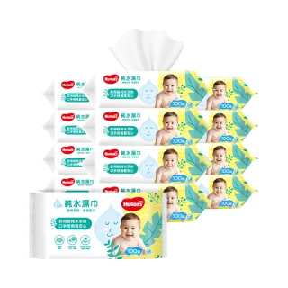 【HUGGIES 好奇】純水植萃保水濕巾100抽x24包(濕巾純水嬰兒天然)