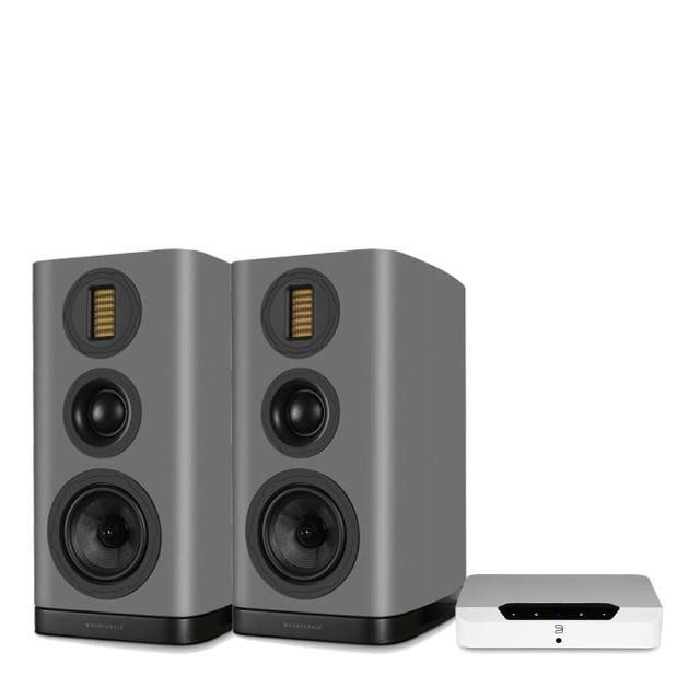 【BLUESOUND】兩聲道音響組合(POWERNODE EDGE + Wharfedale EVO 5.2 喇叭)