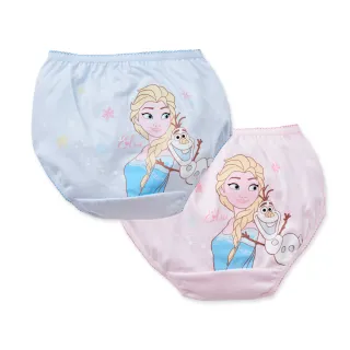 【ONEDER 旺達】6件組-迪士尼 冰雪奇緣 女童二入三角褲 Frozen 艾莎(女童內褲/兒童內褲/純棉內褲)