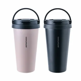 【CookPower 鍋寶_買1送1】316不鏽鋼內陶瓷手提星空杯540ml(咖啡杯/保溫杯/隨行杯)
