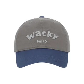 【Wacky WiLLY】官方旗艦館 撞色拼布刺繡棒球帽(ACC帽子 棒球帽 灰色)