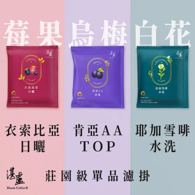 【湛盧咖啡】淺焙/中焙． 單品美洲綜合濾掛咖啡(共50包;11gx10包/盒;共3種風味)