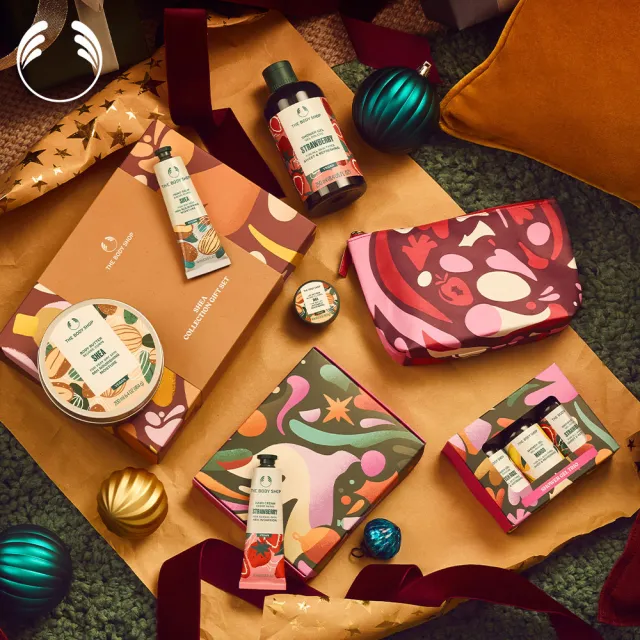 【THE BODY SHOP 美體小舖】三小福果香沐浴原裝禮盒(生日禮物/情人節禮物)