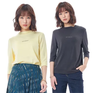 【KeyWear 奇威名品】寬鬆休閒版五分袖上衣(共2色)