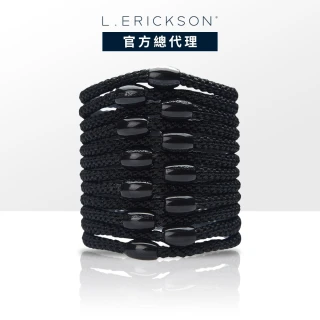 【L. ERICKSON 官方旗艦】細版 彈力髮圈 12入 〈經典黑〉
