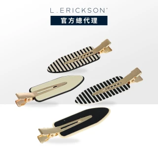 【L. ERICKSON 官方旗艦】無痕髮夾組 4入 〈黑白組合〉