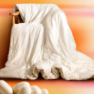 【田中保暖】皇后級 3.5kg 手工純長纖蠶絲被  6x7尺  純棉表布 冬季(蠶絲附保證書 台灣製)