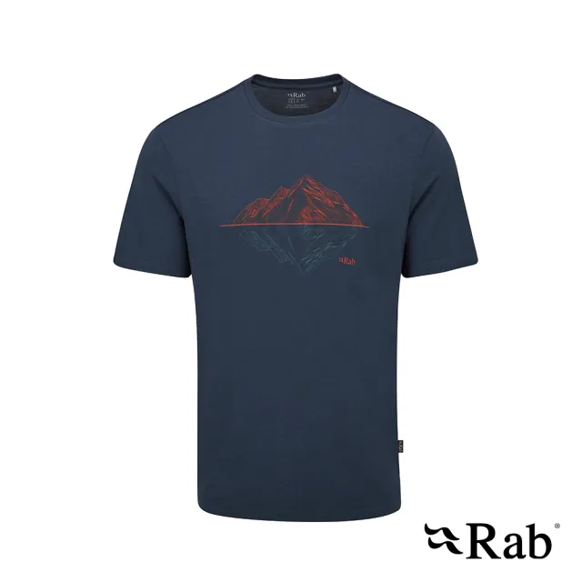 【RAB】Crimp Reflection Tee 短袖山脈倒影快乾T恤 男款 暴風藍 #QBL72