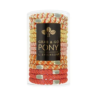 【L. ERICKSON 官方旗艦】粗版 彈力髮圈桶 15入 〈罌粟橘紅〉