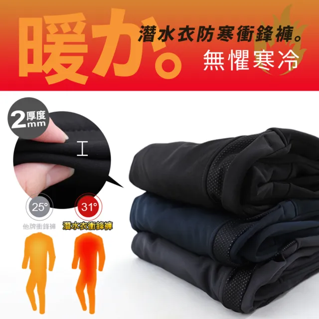 【JU SHOP】2件組-SGS認證!男女機能軟殼布防寒衝鋒褲 內刷絨 防風(防寒褲 保暖褲 刷毛褲 休閒褲 長褲)