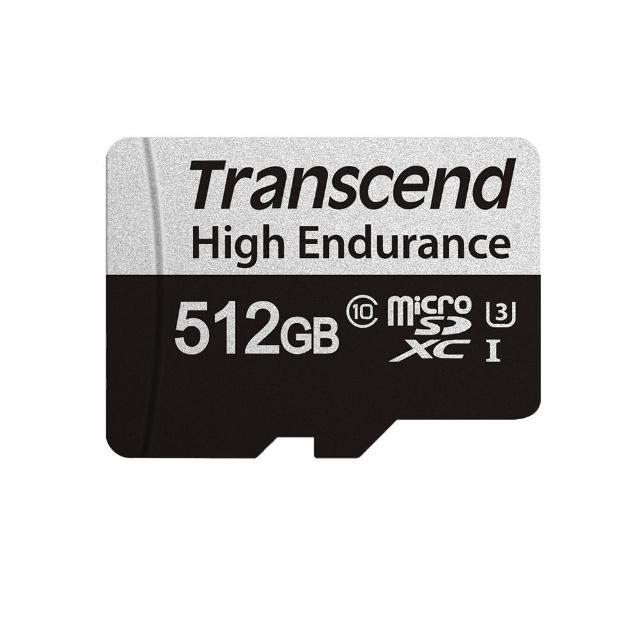 【Transcend 創見】USD350V High Endurance microSDXC UHS-I U3 512GB 高耐用記憶卡(TS512GUSD350V附轉卡)