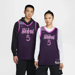 【NIKE 耐吉】籃球背心 男 MIN MNK DF SWGMN JSY CE 25 NBA 灰狼隊 運動 休閒 紫色(HM6334525)