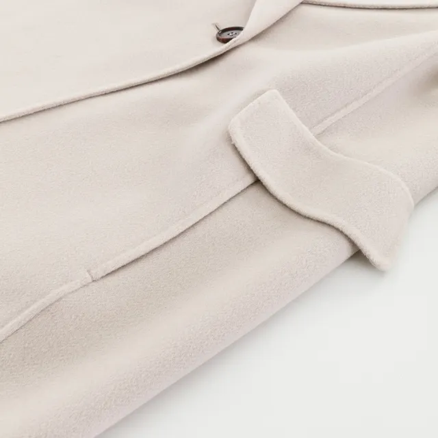 【S Max Mara】Zenith 大衣 長大衣(米白)