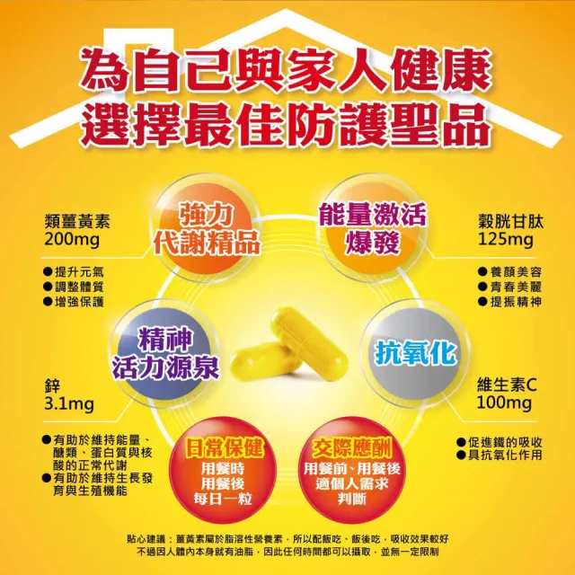 【金車補給園】薑黃萃取物+GSH複方膠囊30粒×4瓶(共120粒)