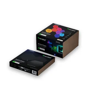 【nanoleaf】Shapes 造型組合-智能六角燈9片組+3片擴充組-極致黑(LED 音樂 氣氛燈 壁燈 堆疊 積木)